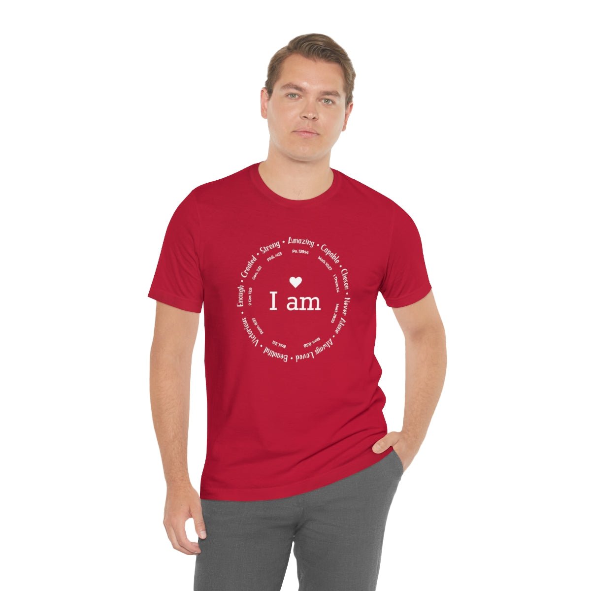 I am Circle Design Womens Positive Omens Affirmation Tshirt - We Love Your Gift