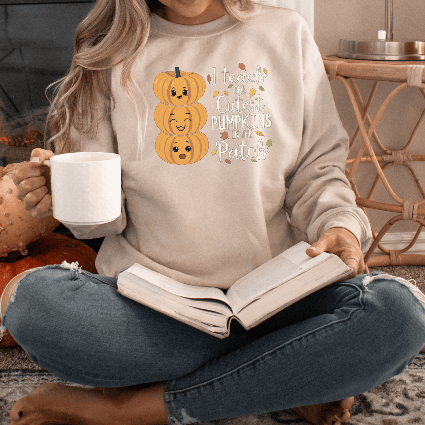 I Teach the Cutest Pumpkin in the Patch Sweatshirt Print for Fall - We Love Your Gift