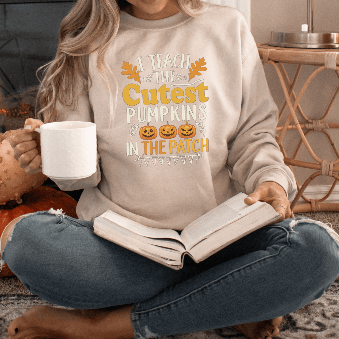 I Teach the Cutest Pumpkins in the Patch Sweatshirt Print for Fall - We Love Your Gift