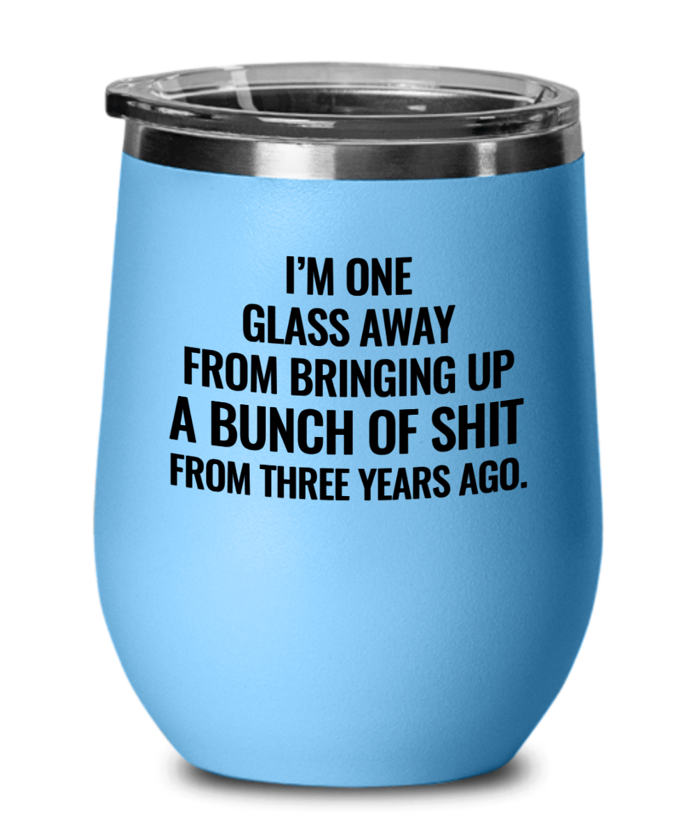 Funny Wine Tumbler With lid For Mom