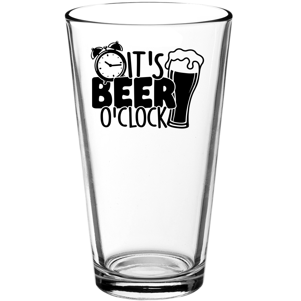 It's Beer O'Clock Funny Pint Glass - We Love Your Gift