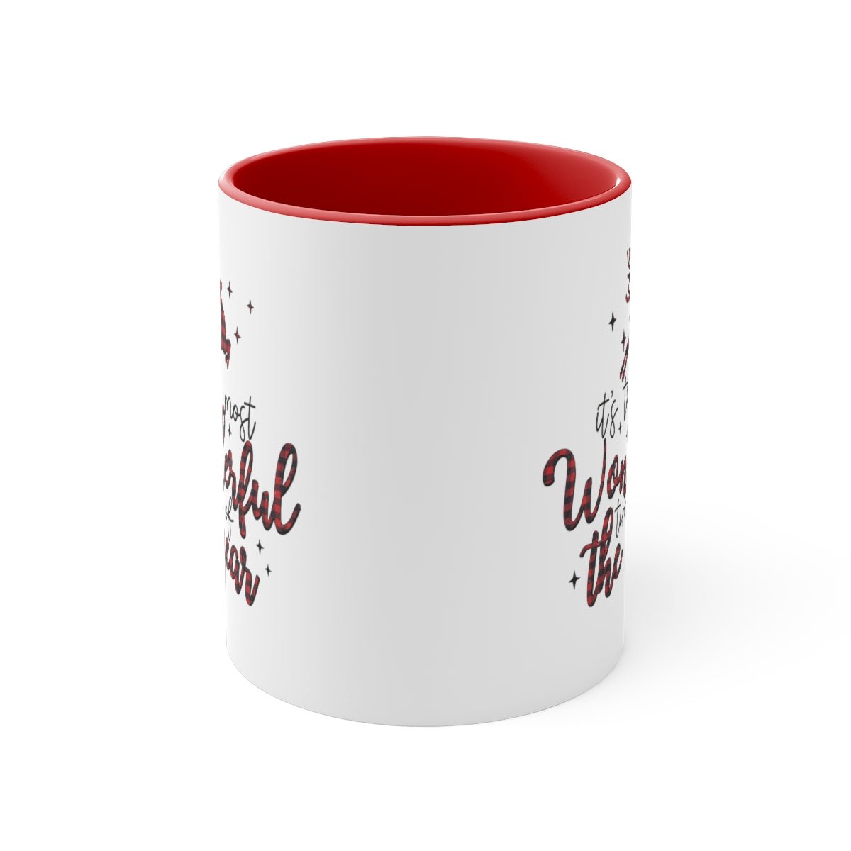 It's the Most Wonderful Time of the Year Reindeer - Color Handled Funny Mug - We Love Your Gift