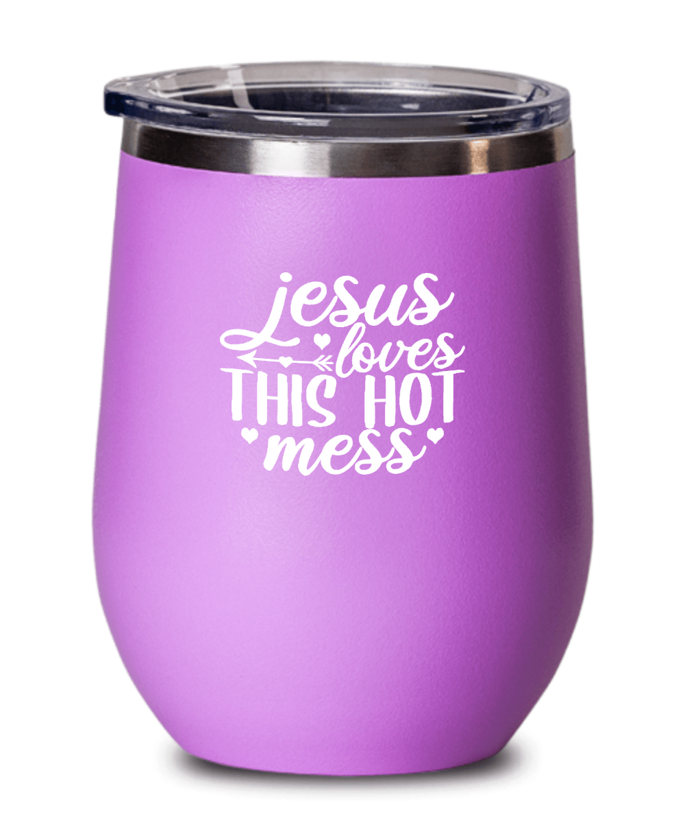 Jesus Loves This Hot Mess Tumbler - We Love Your Gift