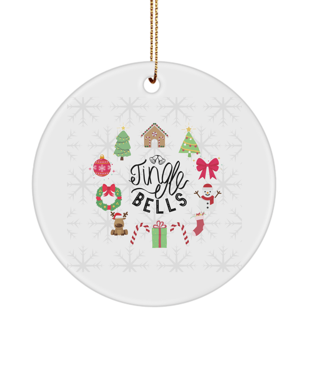 Jingle Bells Funny Christmas Ceramic Ornament for Family Tree Hanging (version 2) - We Love Your Gift