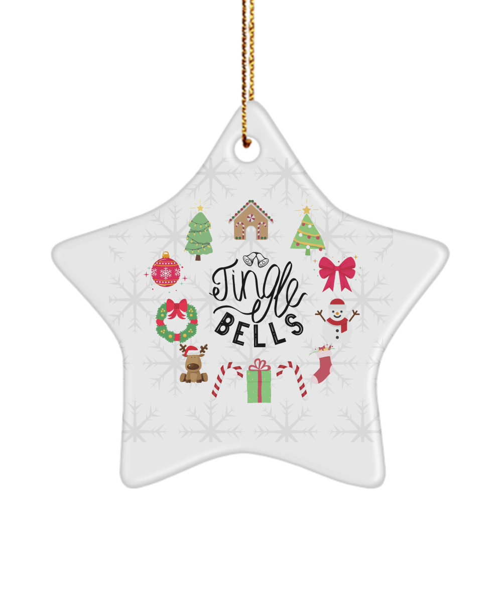 Jingle Bells Funny Christmas Ceramic Ornament for Family Tree Hanging (version 2) - We Love Your Gift