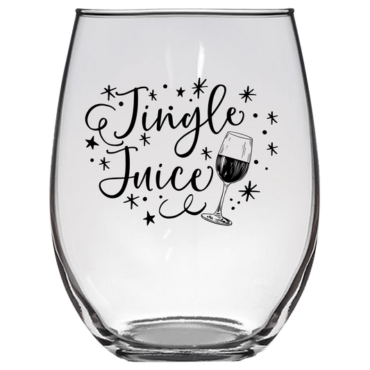 Jingle Juice Funny Wine Glass - Gift Idea for Family and Friends - We Love Your Gift