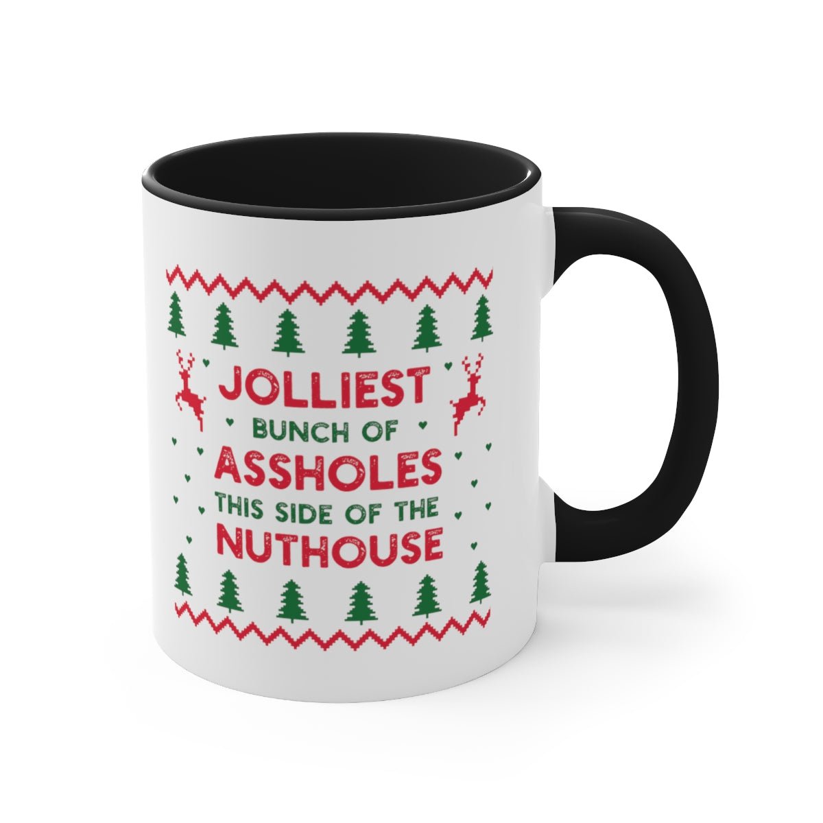 Jolliest Bunch of A Holes - Color Handled Holiday Mug - We Love Your Gift