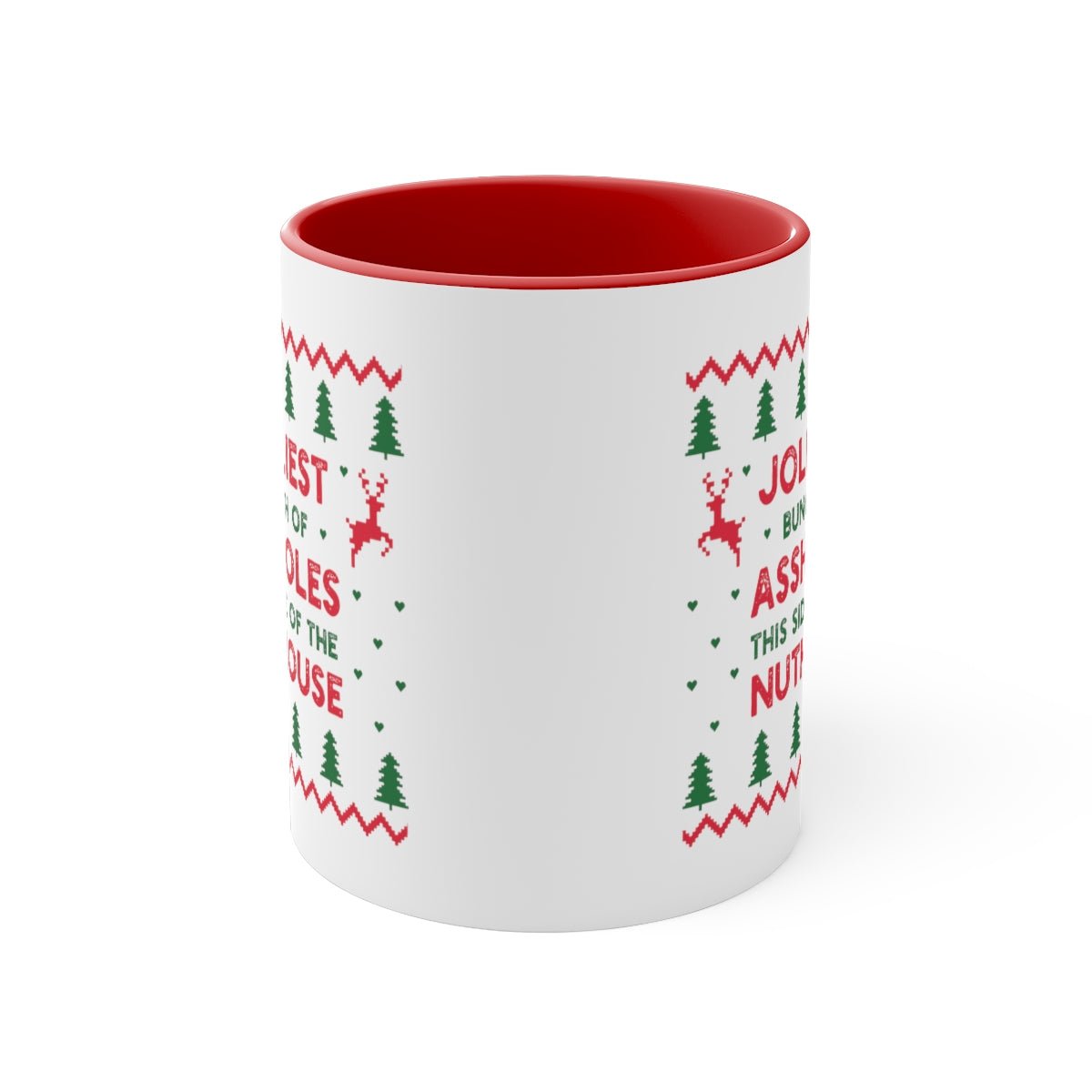 Jolliest Bunch of A Holes - Color Handled Holiday Mug - We Love Your Gift