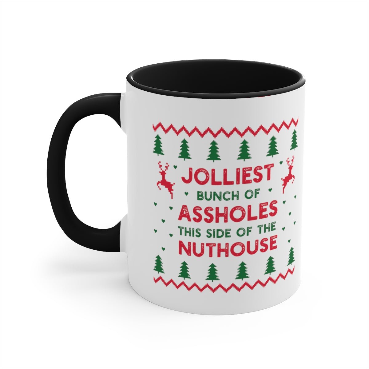 Jolliest Bunch of A Holes - Color Handled Holiday Mug - We Love Your Gift