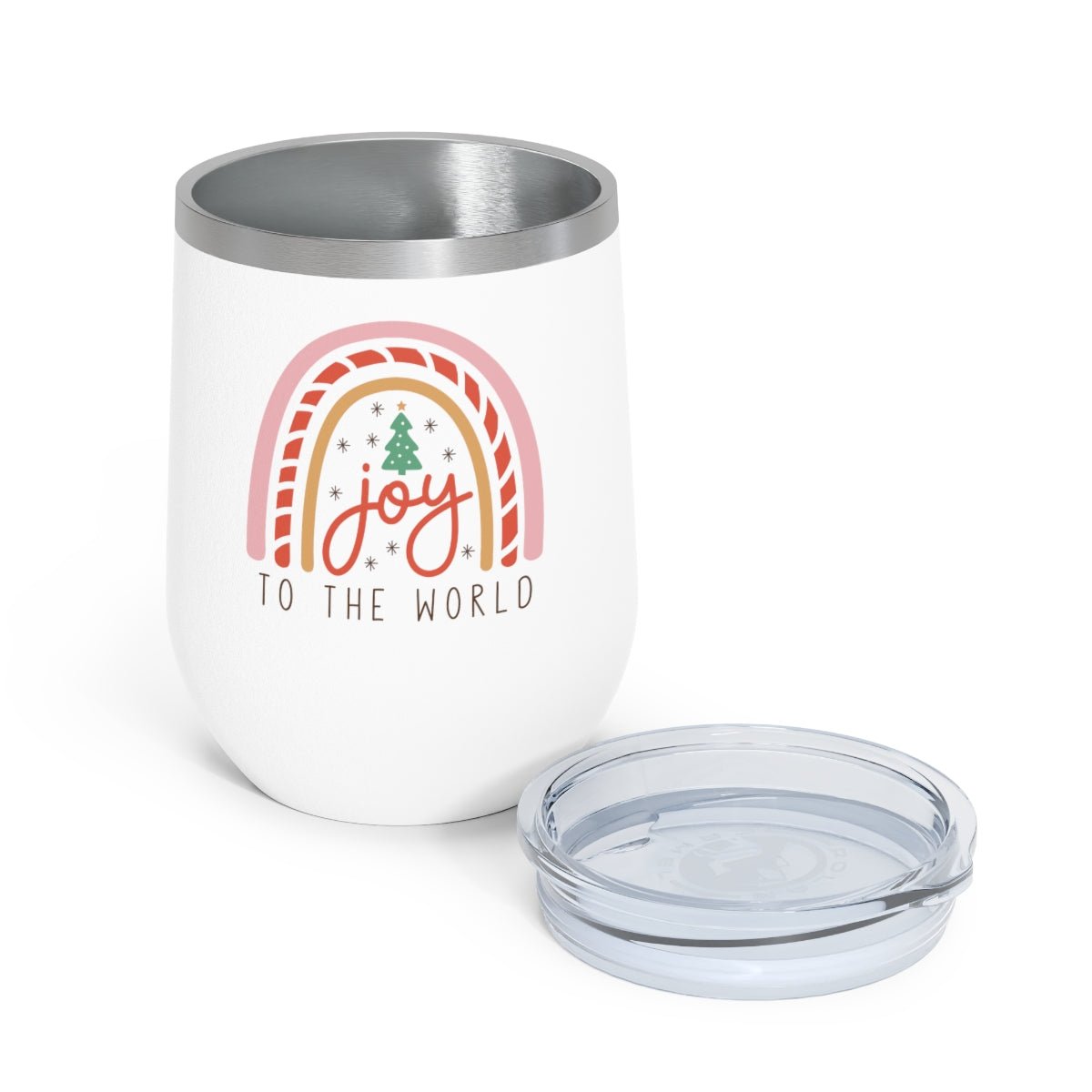 Joy to the World - Holiday 12oz Insulated Wine Tumbler - We Love Your Gift