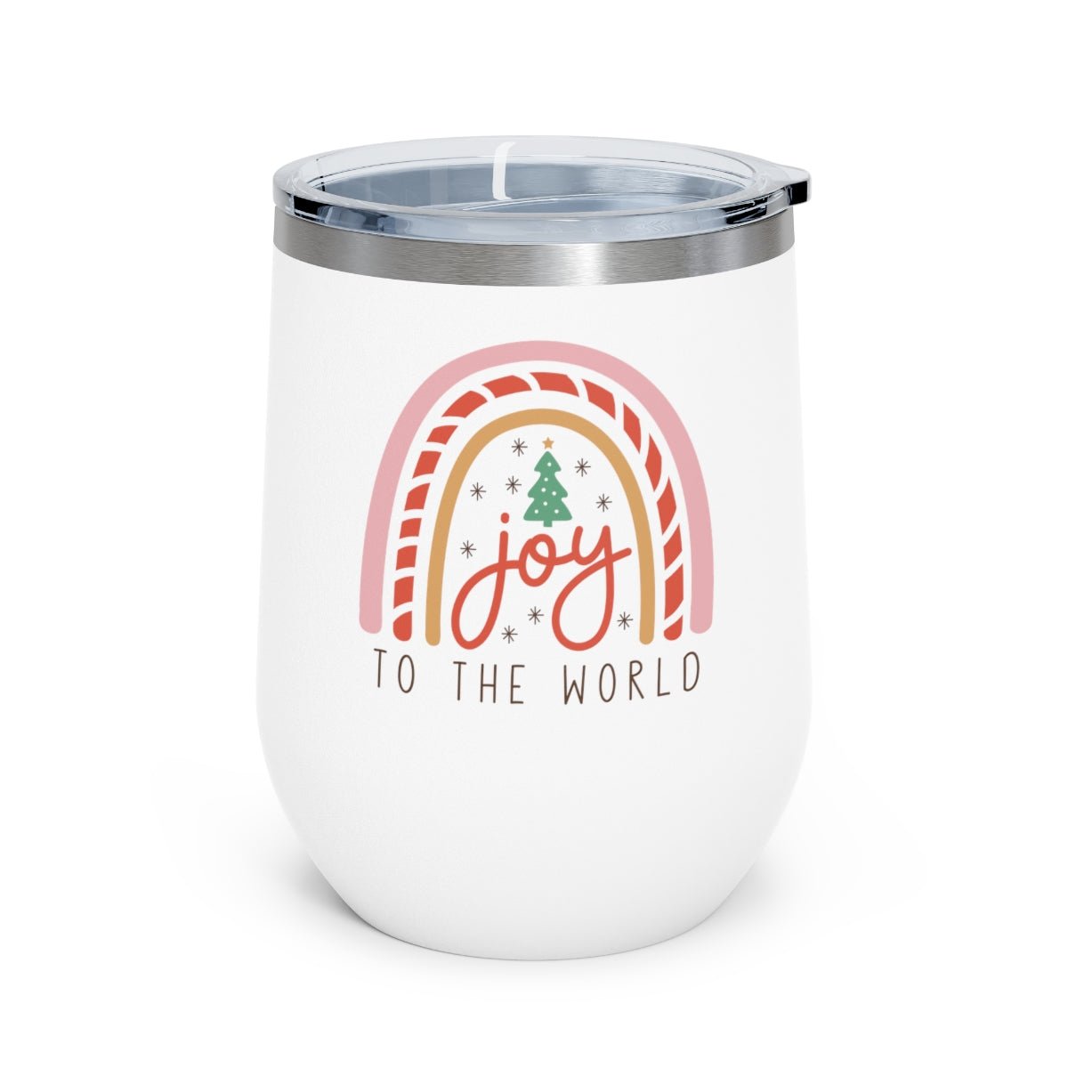 Joy to the World - Holiday 12oz Insulated Wine Tumbler - We Love Your Gift