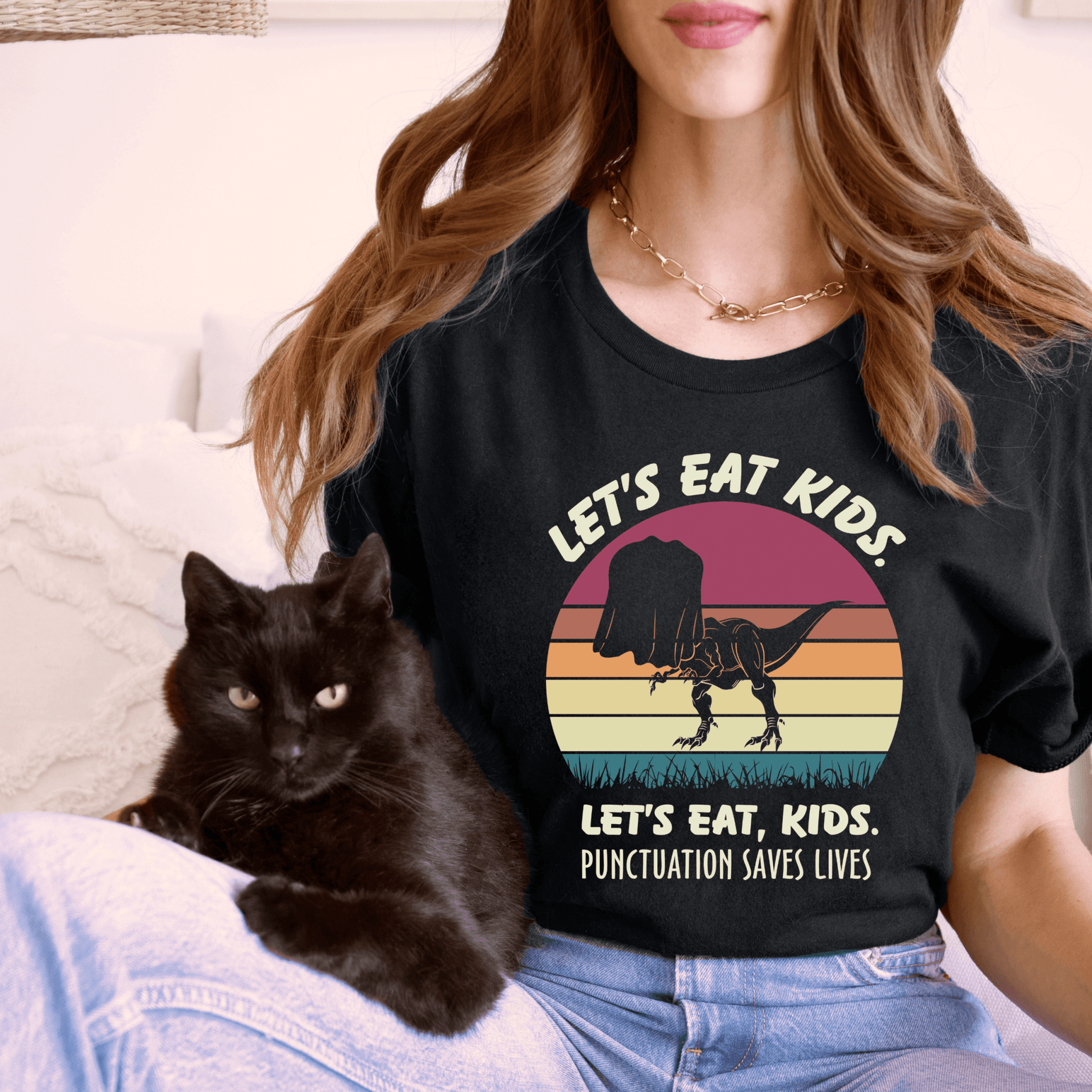 Let's Eat Kids Punctuation Saves Lives Shirt for Fall - We Love Your Gift