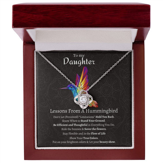 Love Knot Daughter Lessons From a Hummingbird Necklace - We Love Your Gift