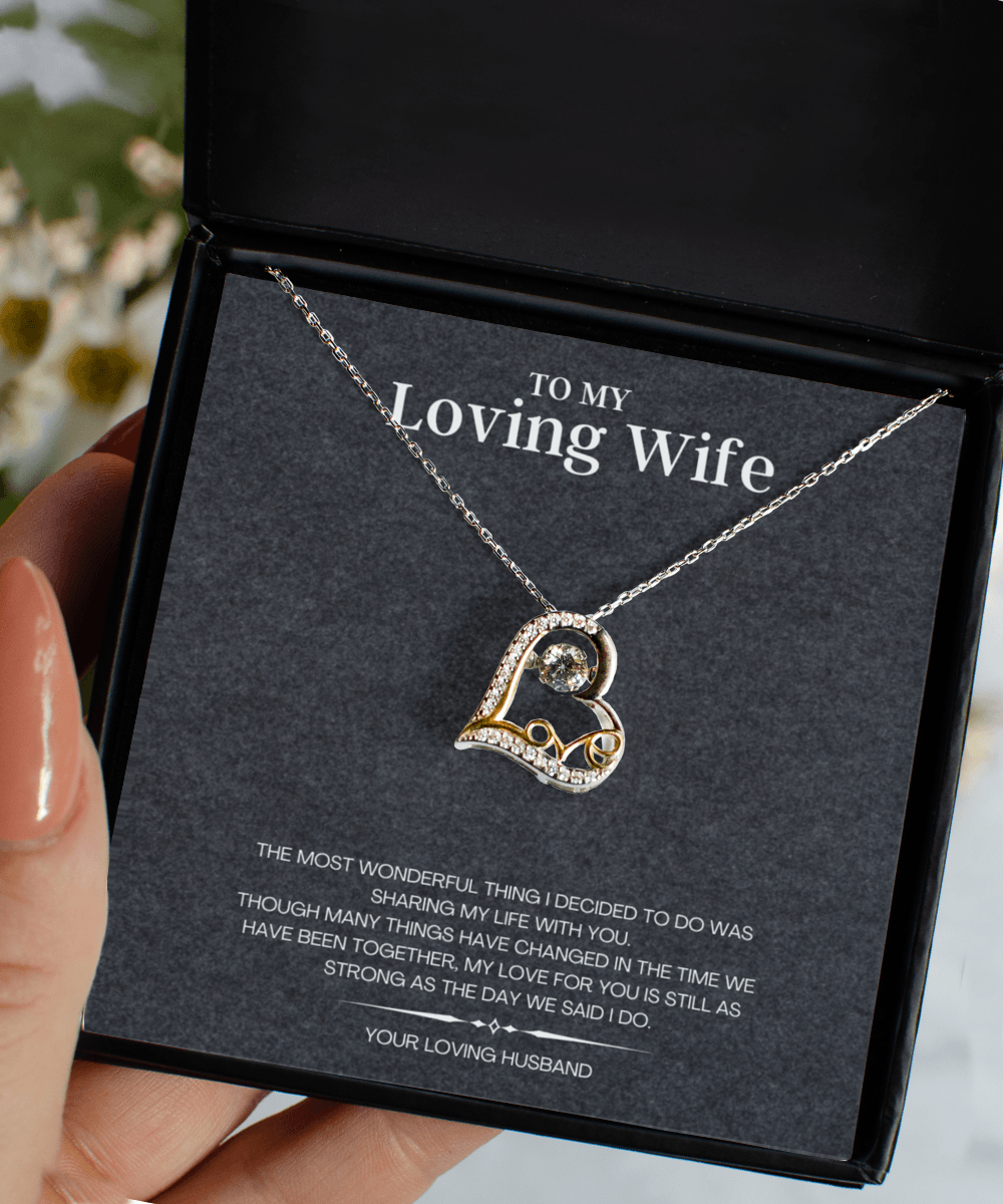 Loving Wife Necklace Jewelry Gift Idea with Message Card - We Love Your Gift