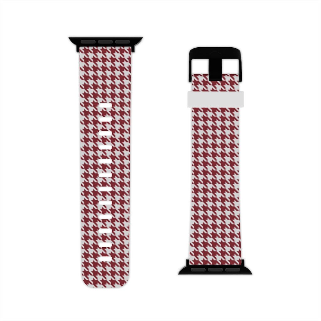 Maroon Tide Houndstooth Apple Watch Band - We Love Your Gift