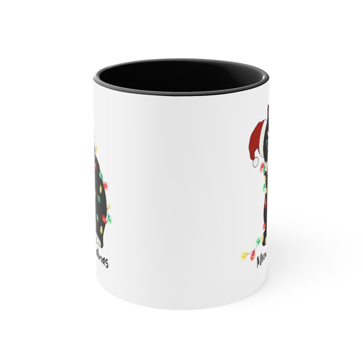 Meowy Catmas - Color Handled Funny Mug - We Love Your Gift