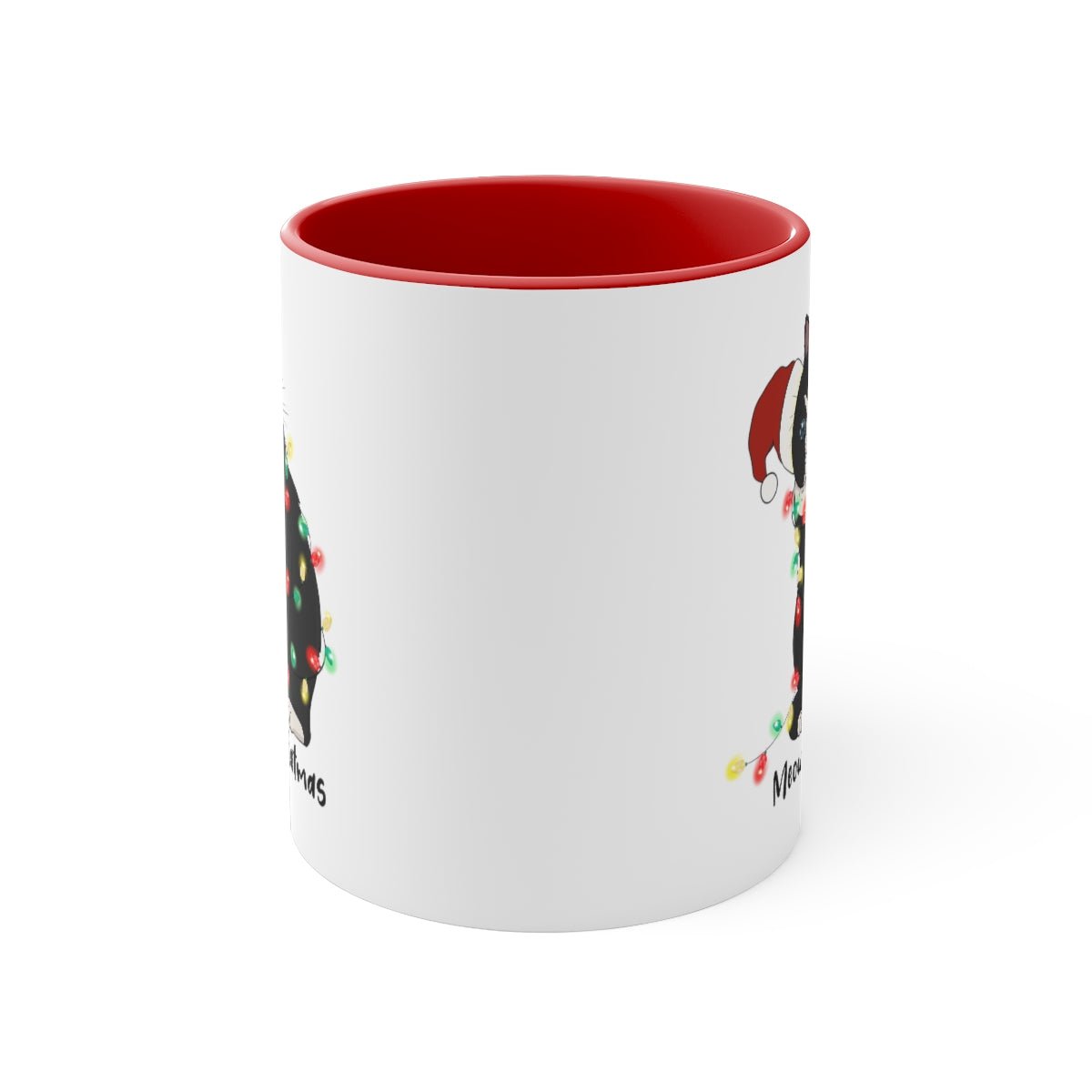 Meowy Catmas - Color Handled Funny Mug - We Love Your Gift
