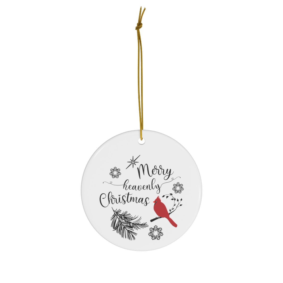 Merry Heavenly Christmas Cardinal Memorial Ornament - We Love Your Gift