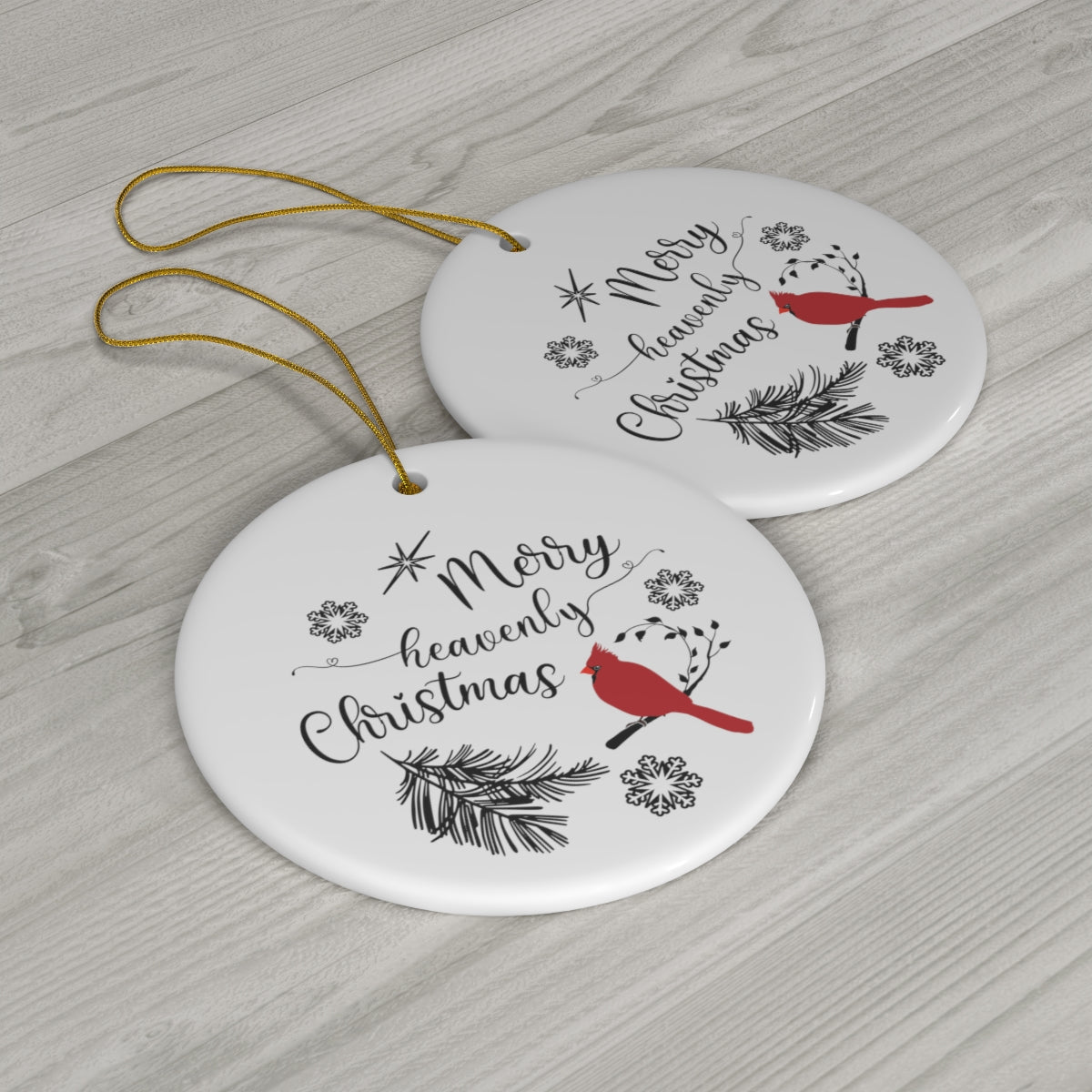 Merry Heavenly Christmas Cardinal Memorial Ornament - We Love Your Gift