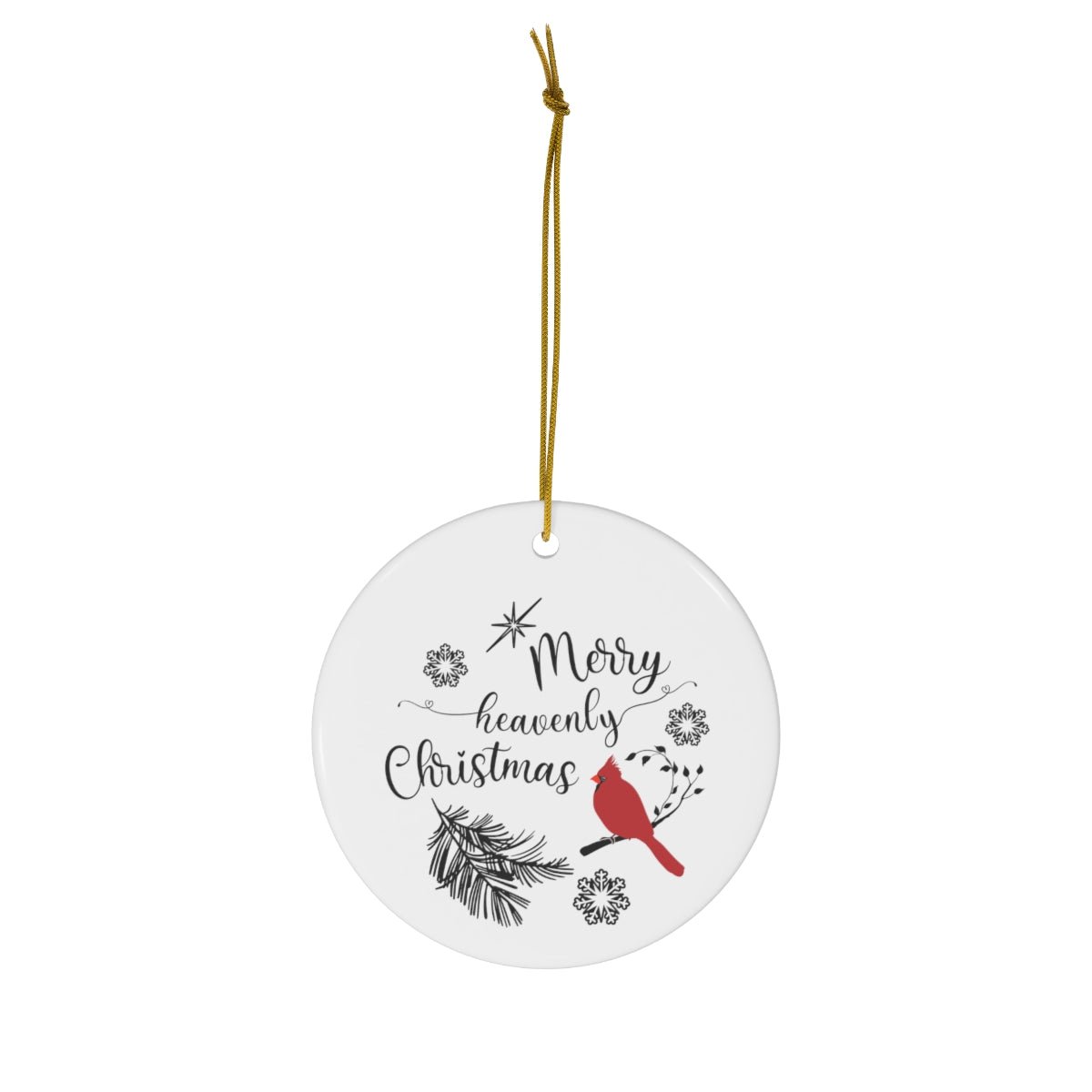 Merry Heavenly Christmas Cardinal Memorial Ornament - We Love Your Gift