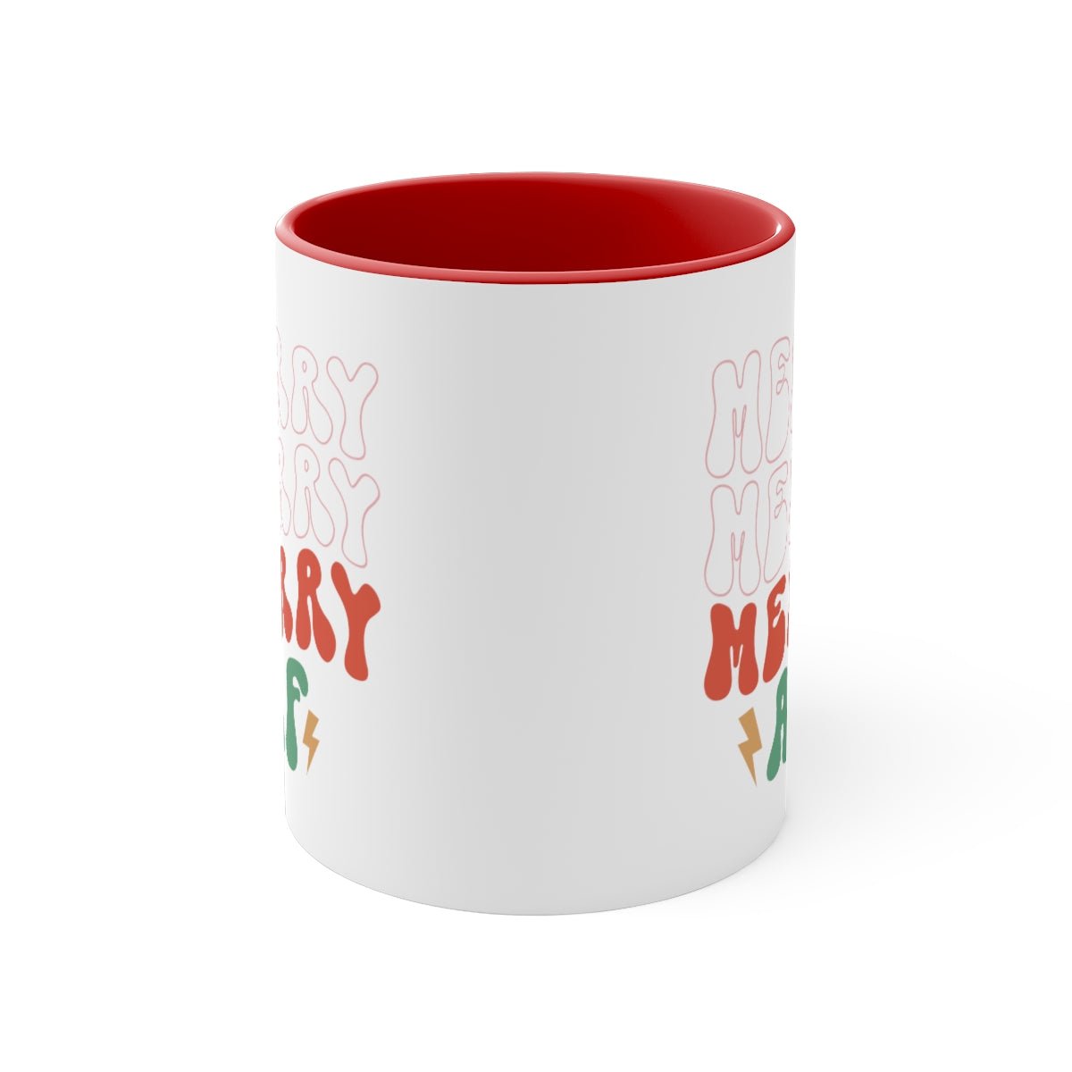 Merry Merry Merry AF - Color Handled Funny Mug - We Love Your Gift