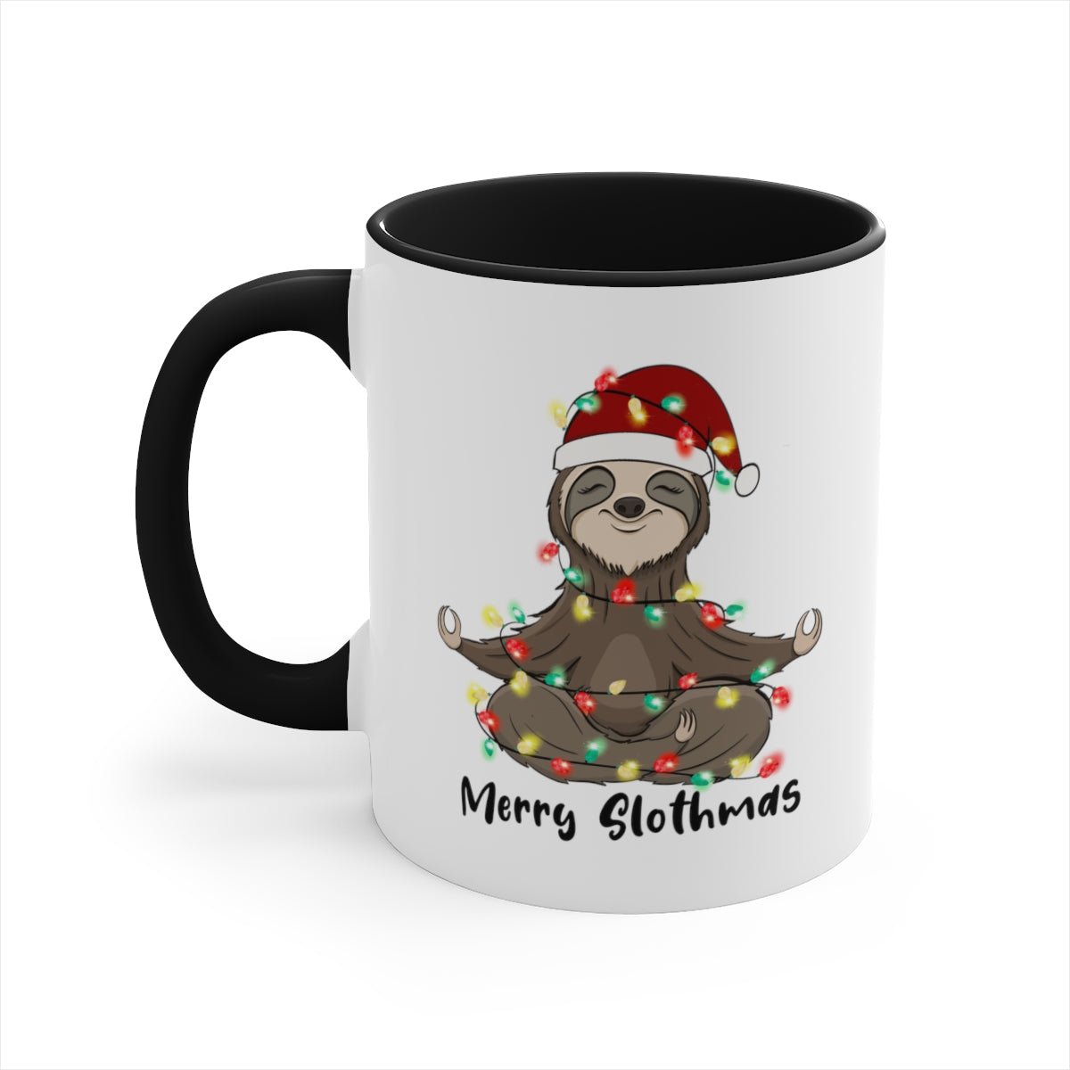 Merry Slothmas - Color Handled Funny Mug - We Love Your Gift