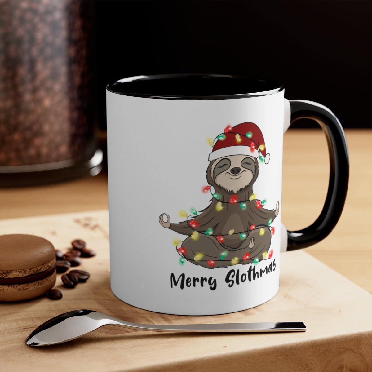Merry Slothmas - Color Handled Funny Mug - We Love Your Gift