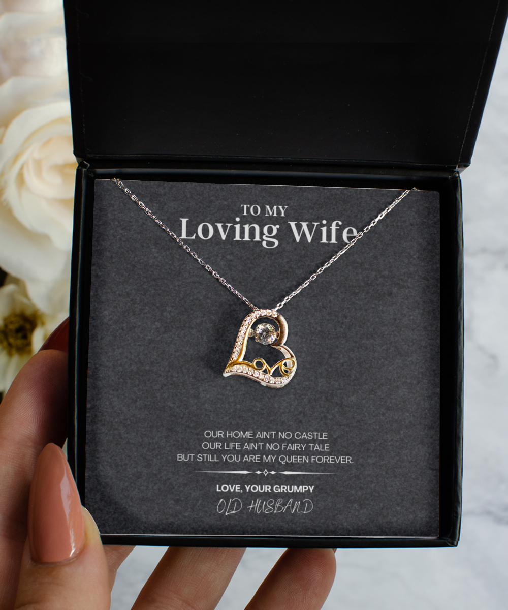 Necklace for Loving Wife Gift with Custom Message Card