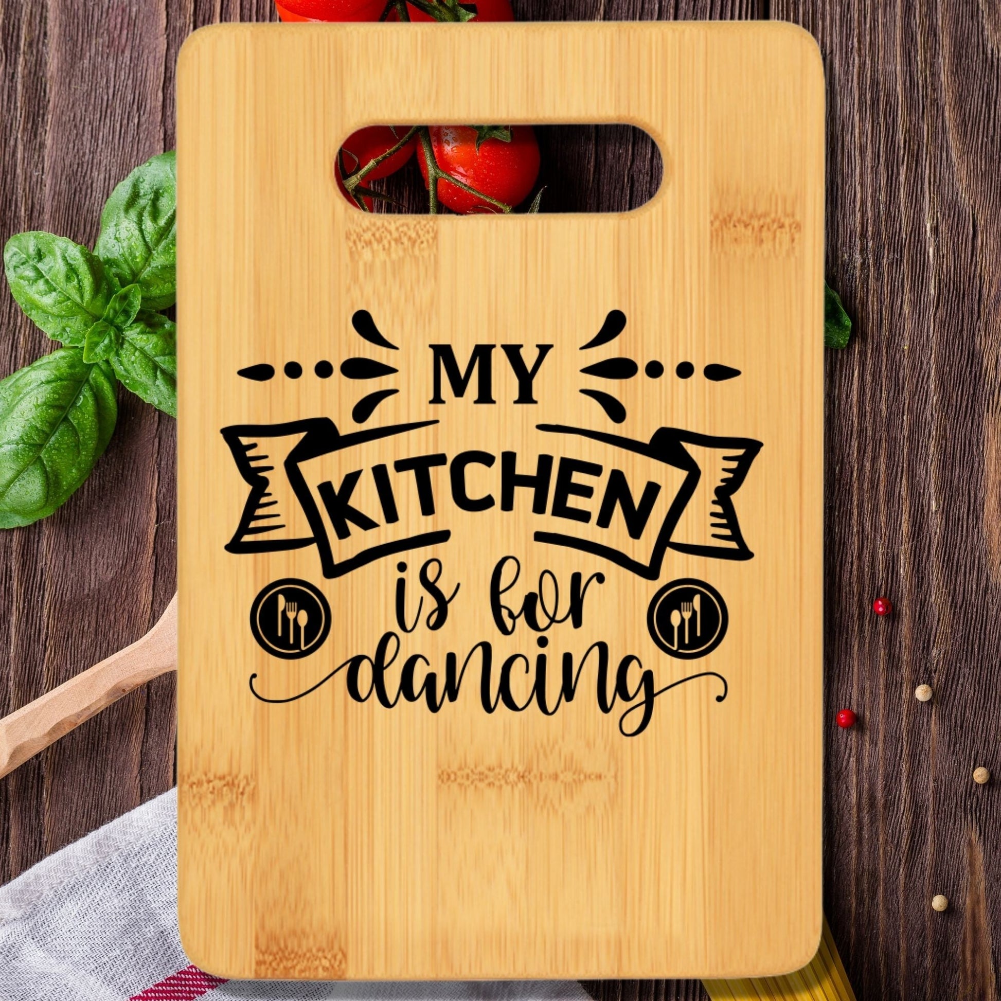 My Kitchen is for Dancing Cutting Board v2 - We Love Your Gift