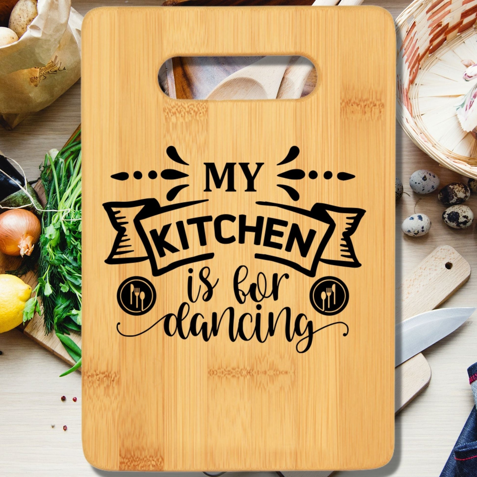 My Kitchen is for Dancing Cutting Board v2 - We Love Your Gift