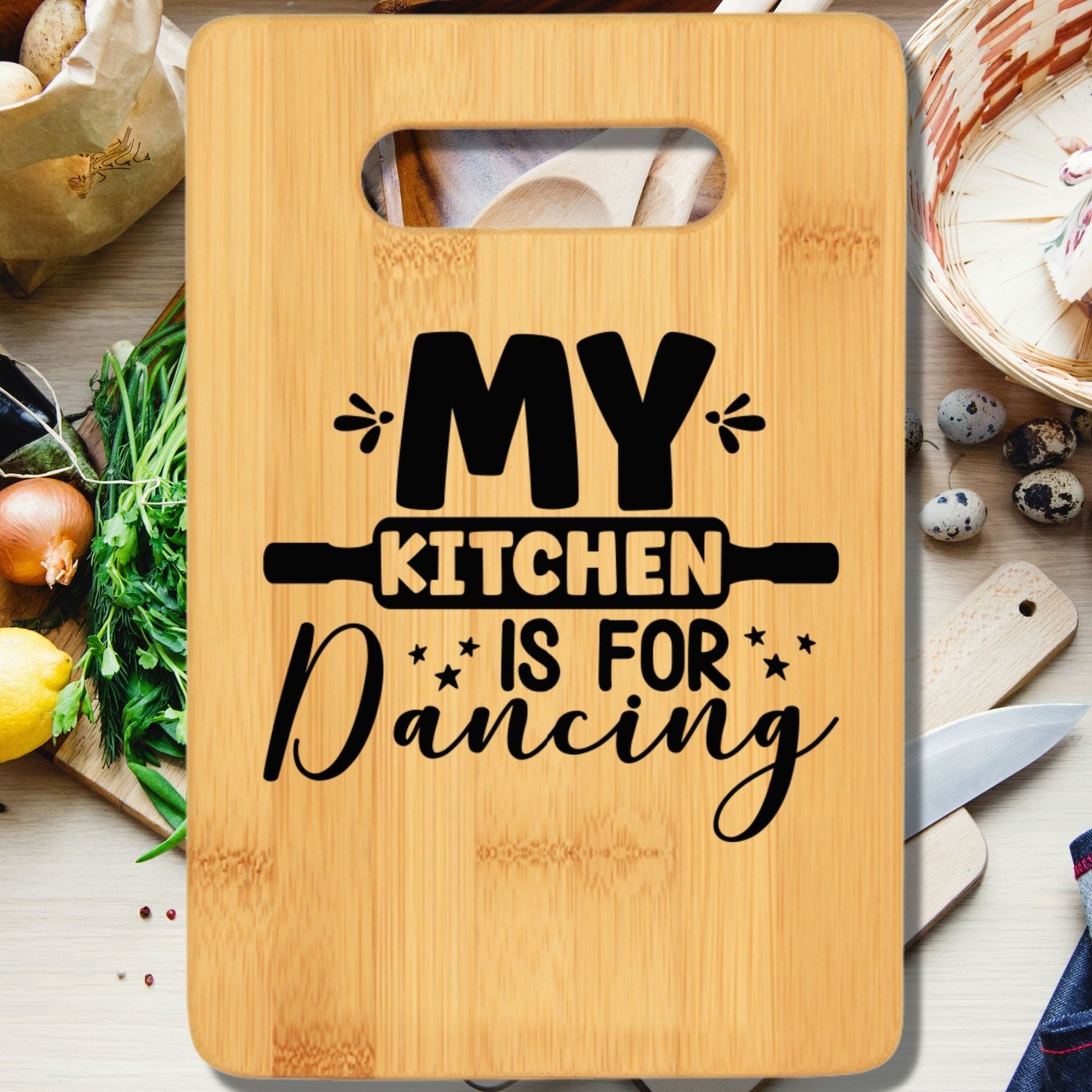 My Kitchen is for Dancing Cutting Board v3 - We Love Your Gift