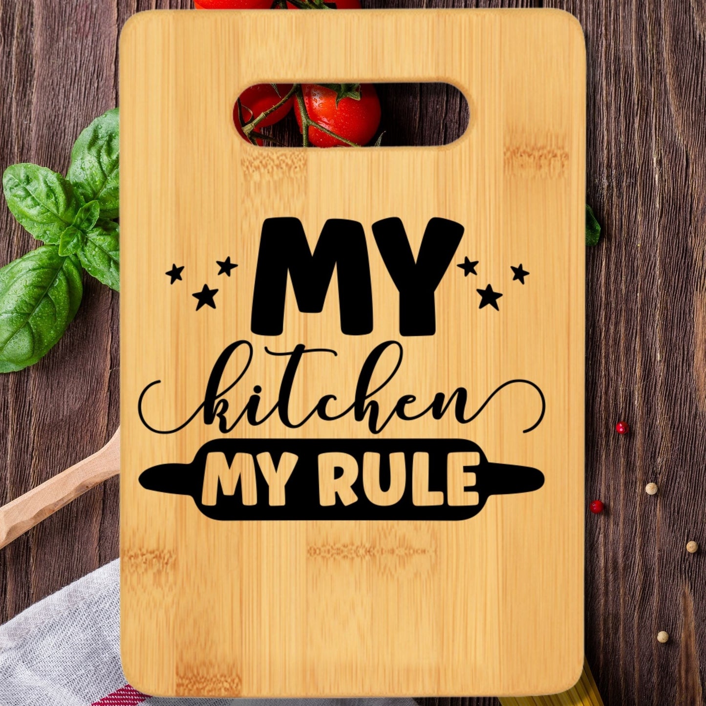 My Kitchen My Rule Cutting Board - We Love Your Gift