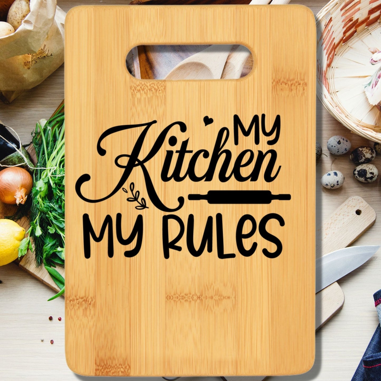 My Kitchen My Rules Cutting Board - We Love Your Gift