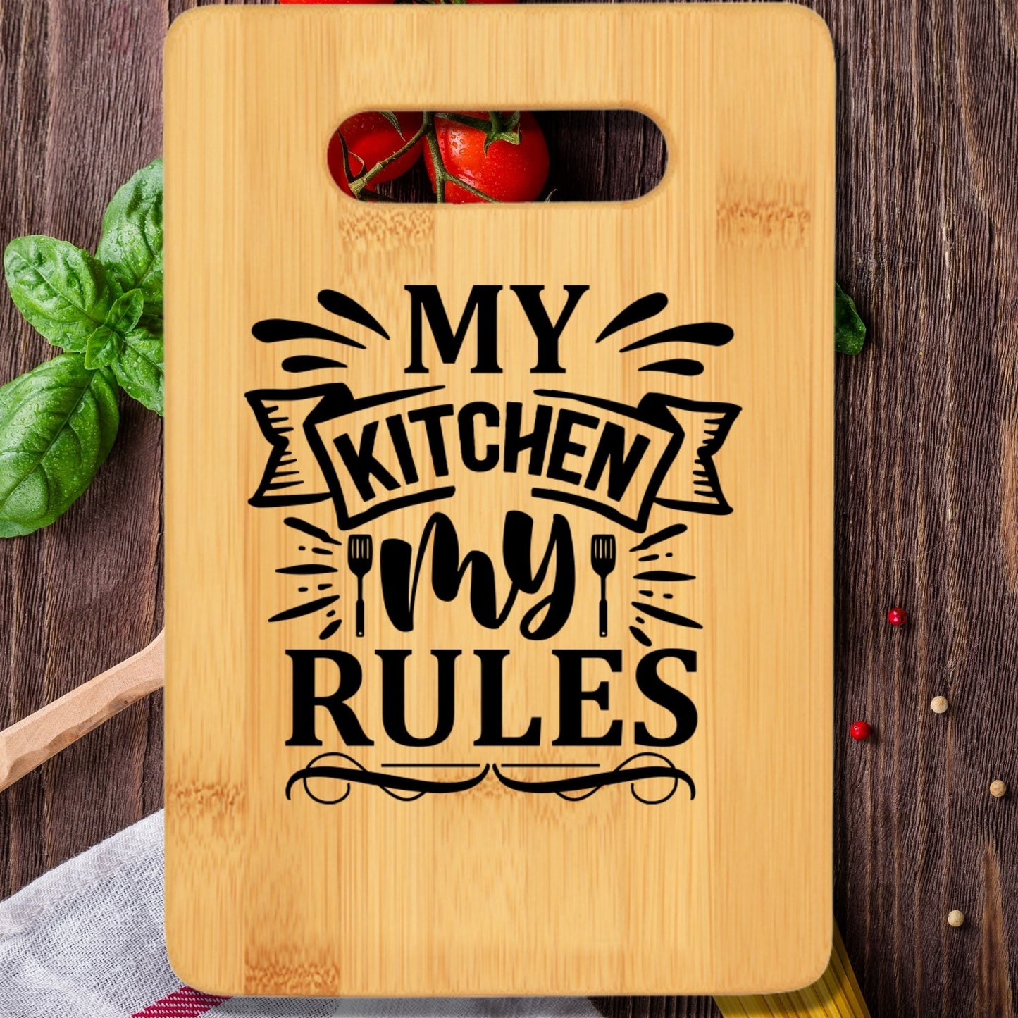 My Kitchen My Rules Cutting Board v2 - We Love Your Gift