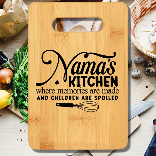 Nana's Kitchen Where Memories Are Made and Children Are Spoiled Cutting Board - We Love Your Gift