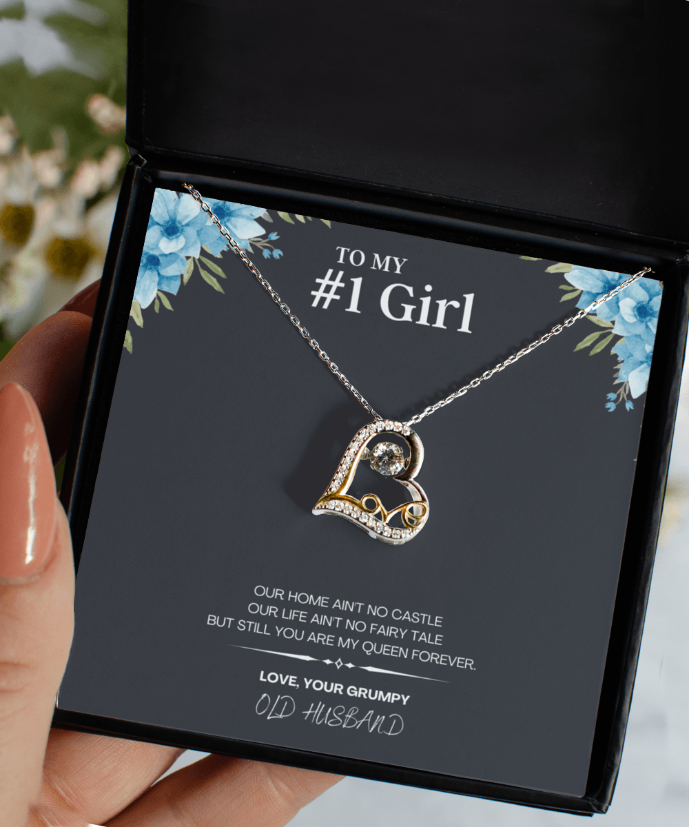 Necklace for #1 Girl Gift with Custom Message Card - We Love Your Gift