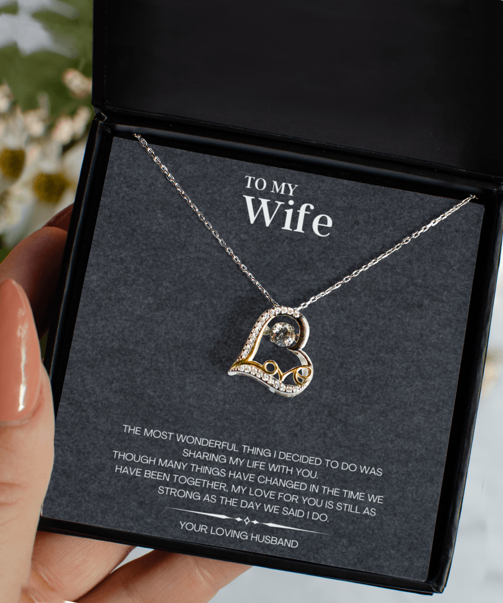 Necklace for Wife Gift with Custom Message Card - We Love Your Gift