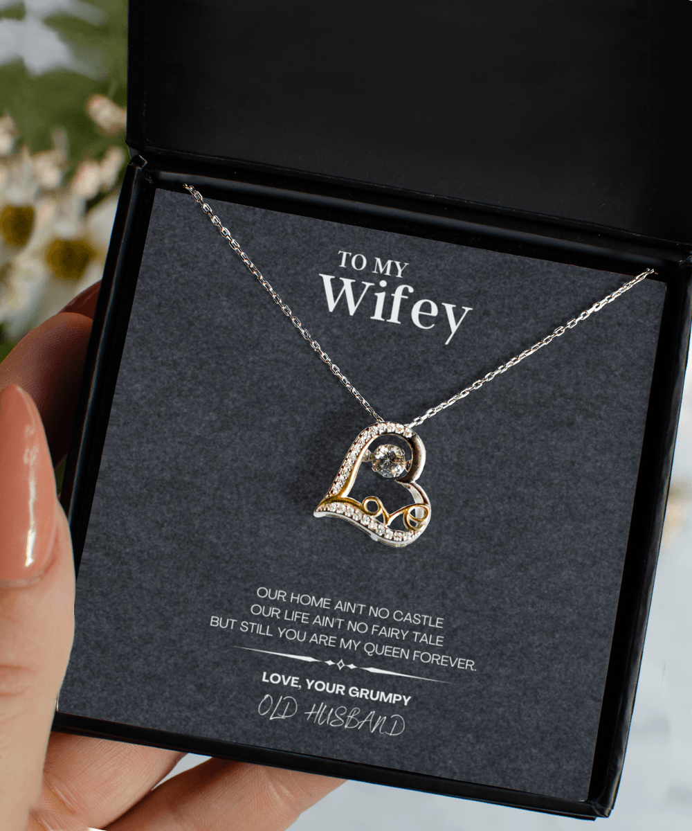 Necklace for Wifey Gift with Custom Message Card - We Love Your Gift