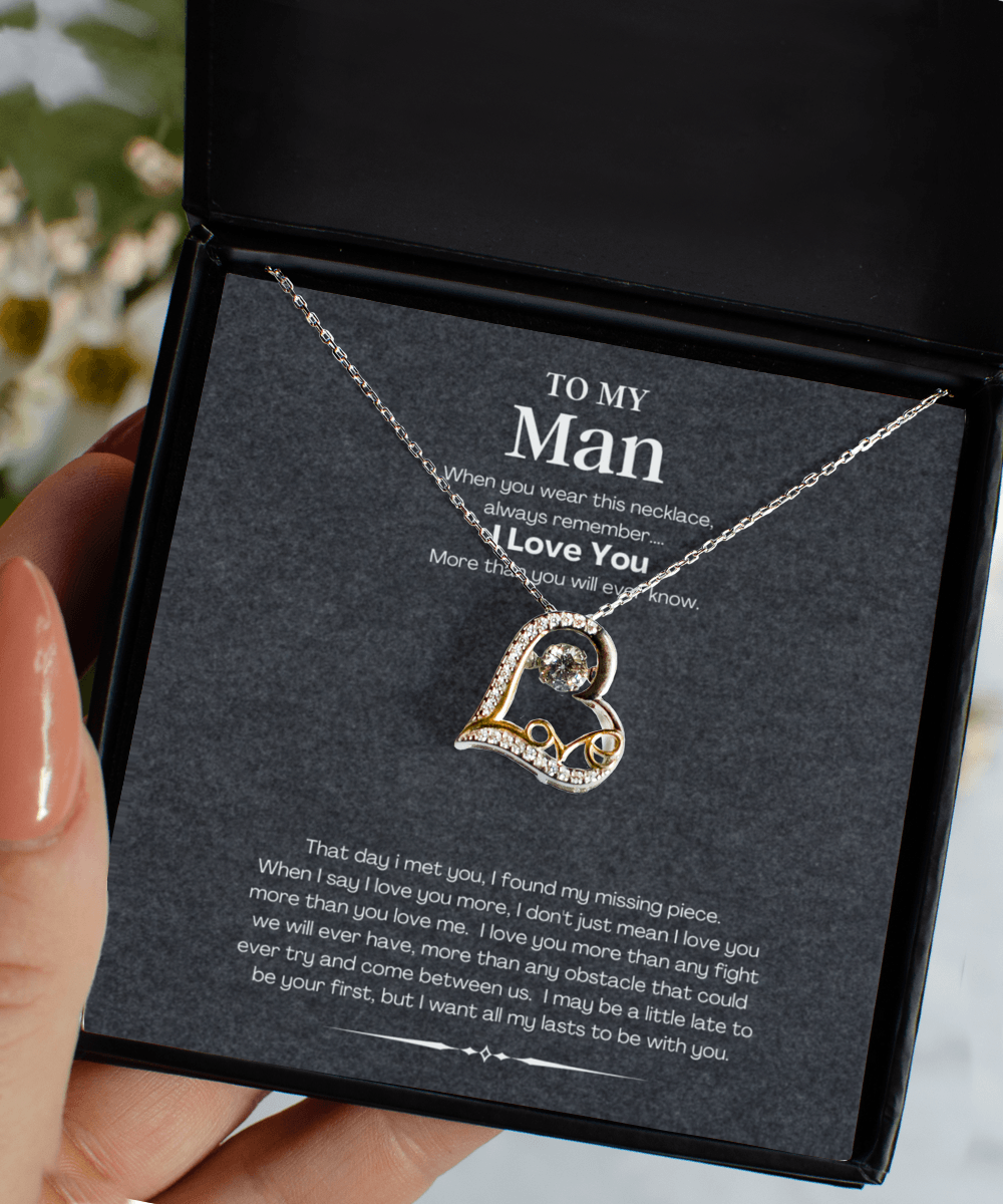 Necklace Gift for The Man with Custom Message Card - We Love Your Gift