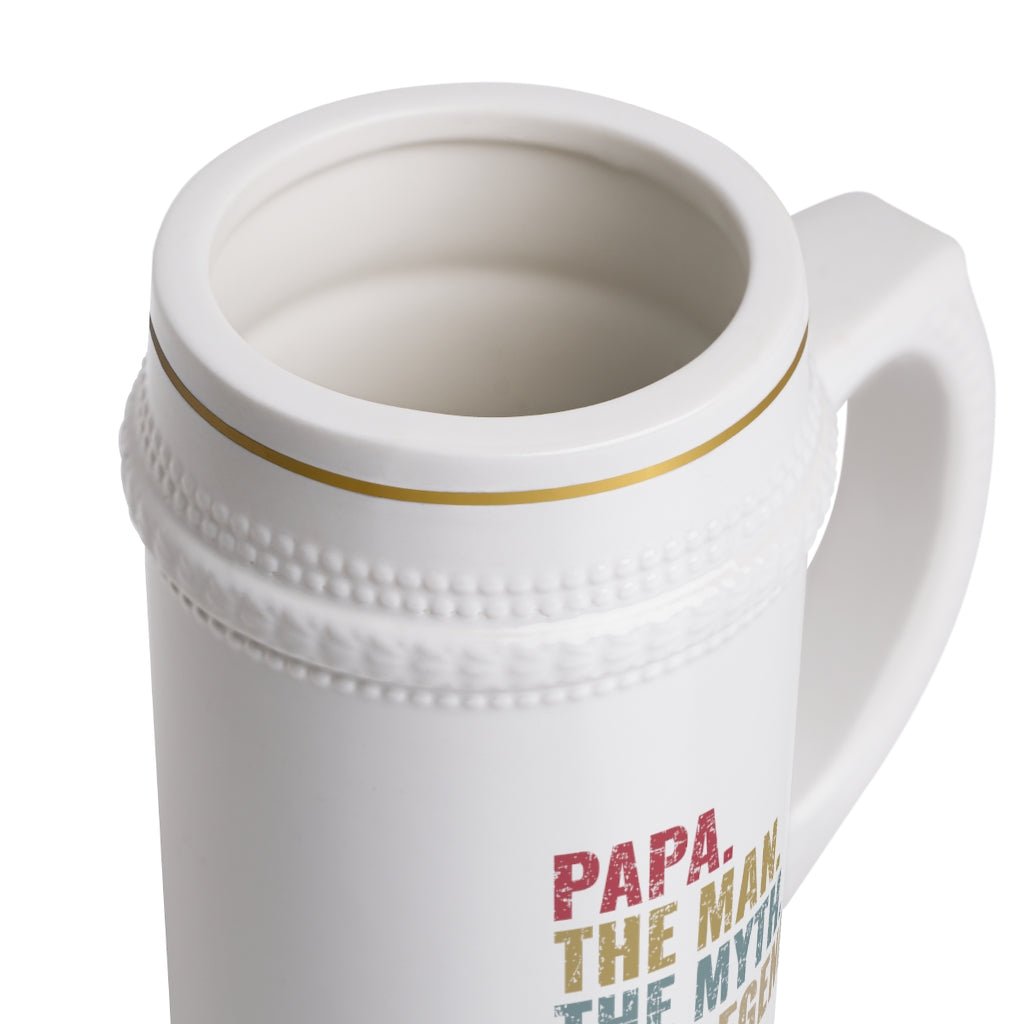 Papa, The Man, Myth, The Legend Beer Stein Mug With Drinking Handle - We Love Your Gift