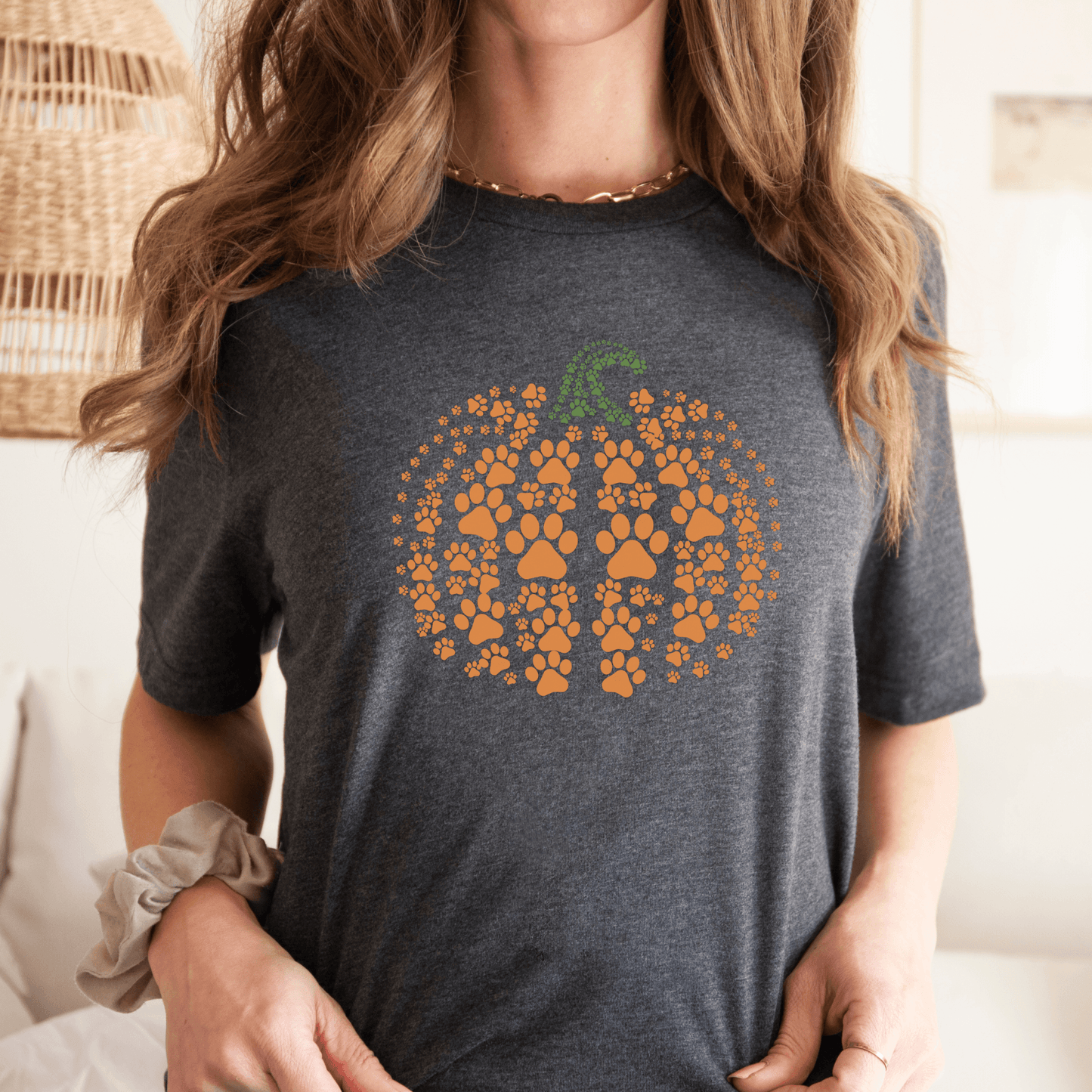 Paw Print Pumpkin Shirt for Fall - We Love Your Gift