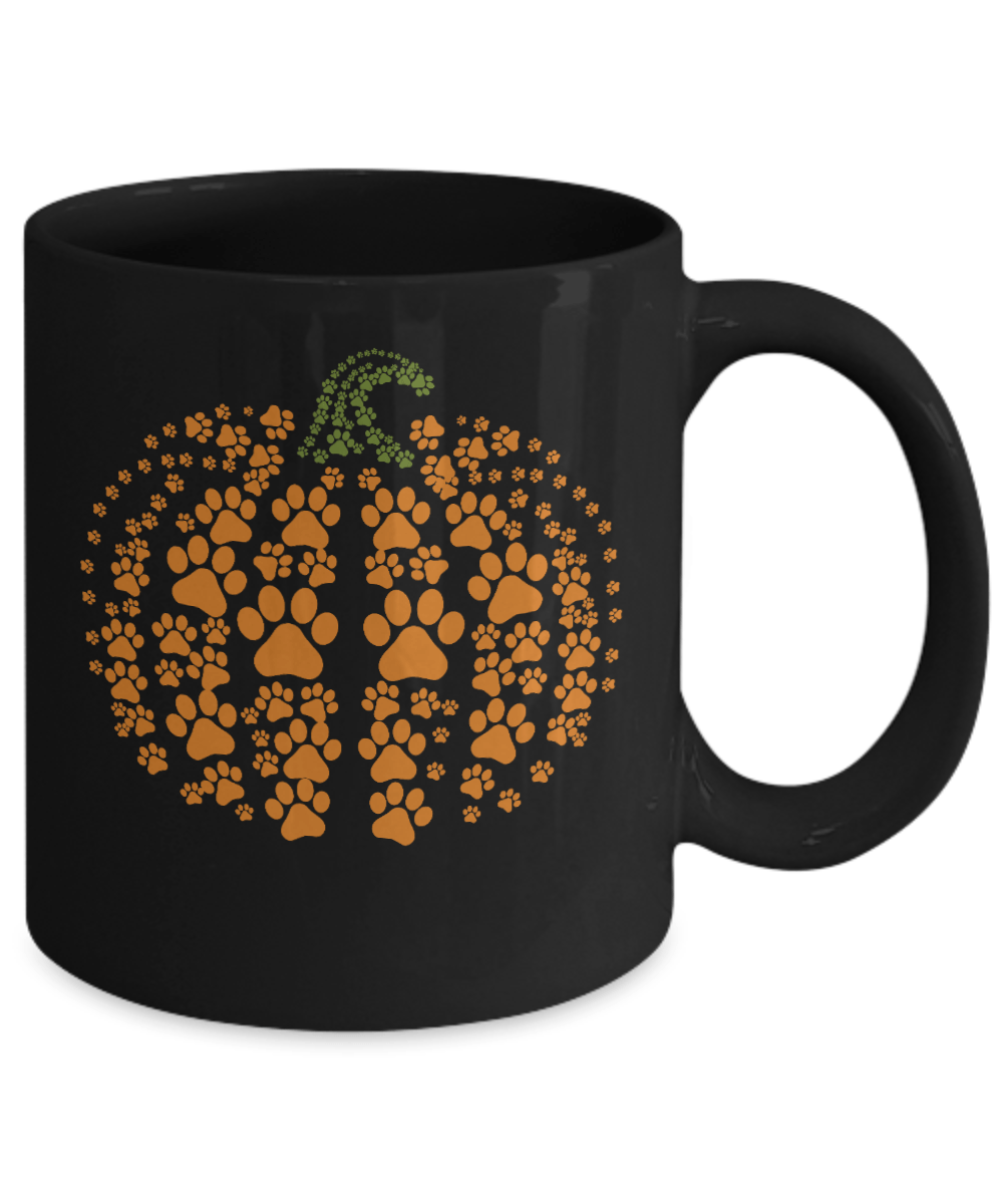 Paw Pumpkin Black Mug - We Love Your Gift