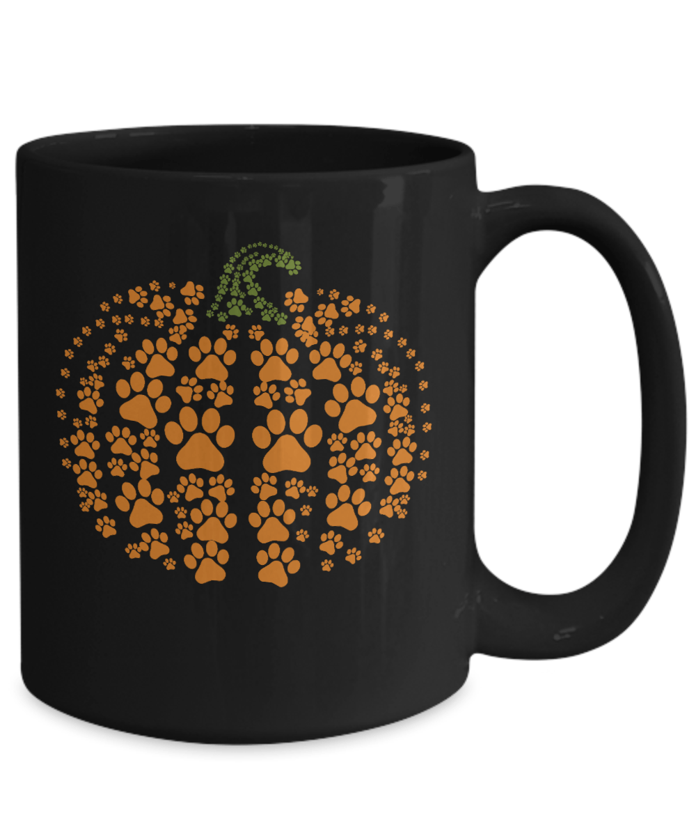 Paw Pumpkin Black Mug - We Love Your Gift