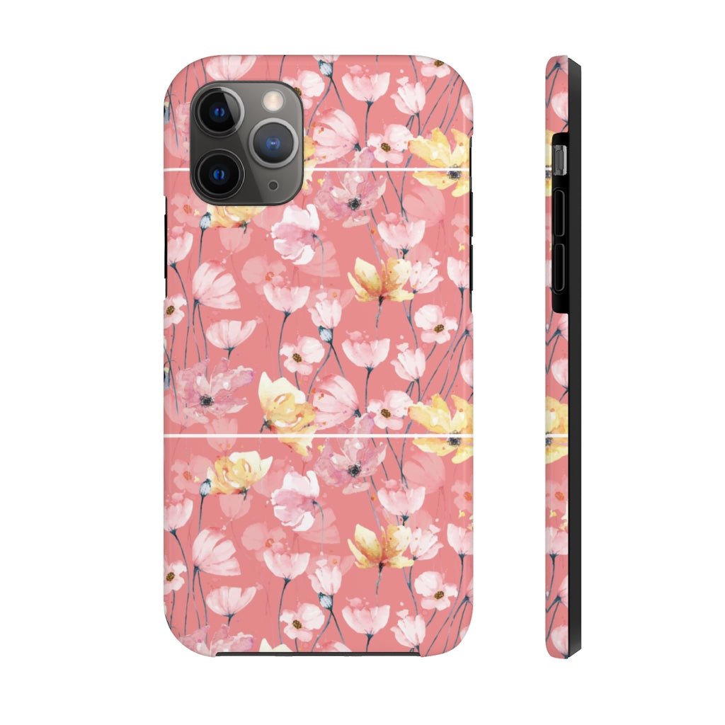 Pink Floral Tough Phone Case - Super-Cute & Impact Resistant for iPhones & Samsung - We Love Your Gift