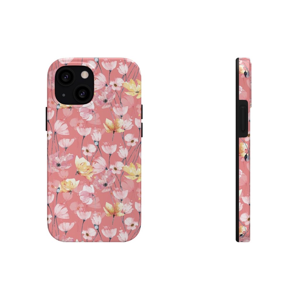 Pink Floral Tough Phone Case - Super-Cute & Impact Resistant for iPhones & Samsung - We Love Your Gift