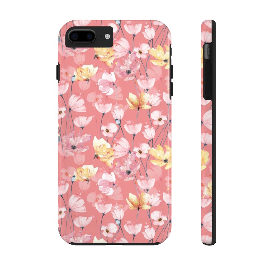 Pink Floral Tough Phone Case - Super-Cute & Impact Resistant for iPhones & Samsung - We Love Your Gift