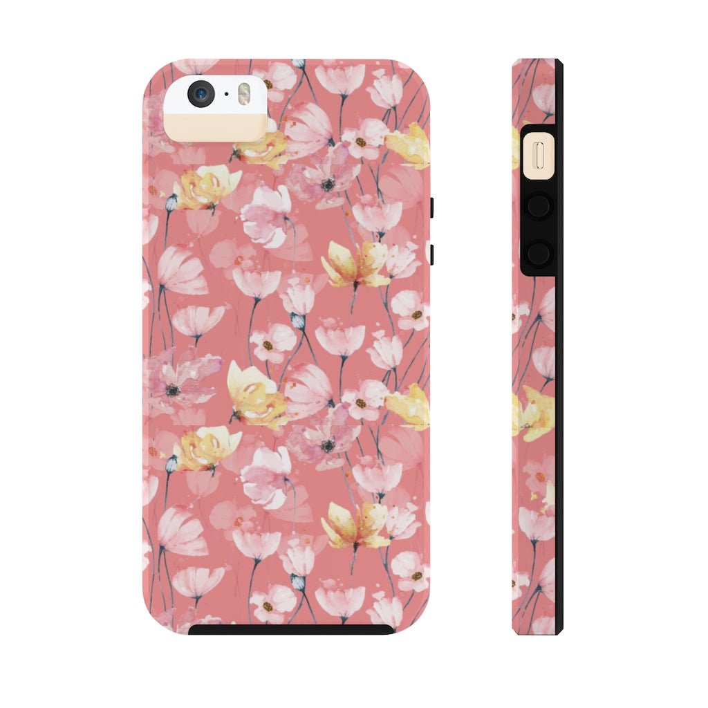 Pink Floral Tough Phone Case - Super-Cute & Impact Resistant for iPhones & Samsung - We Love Your Gift