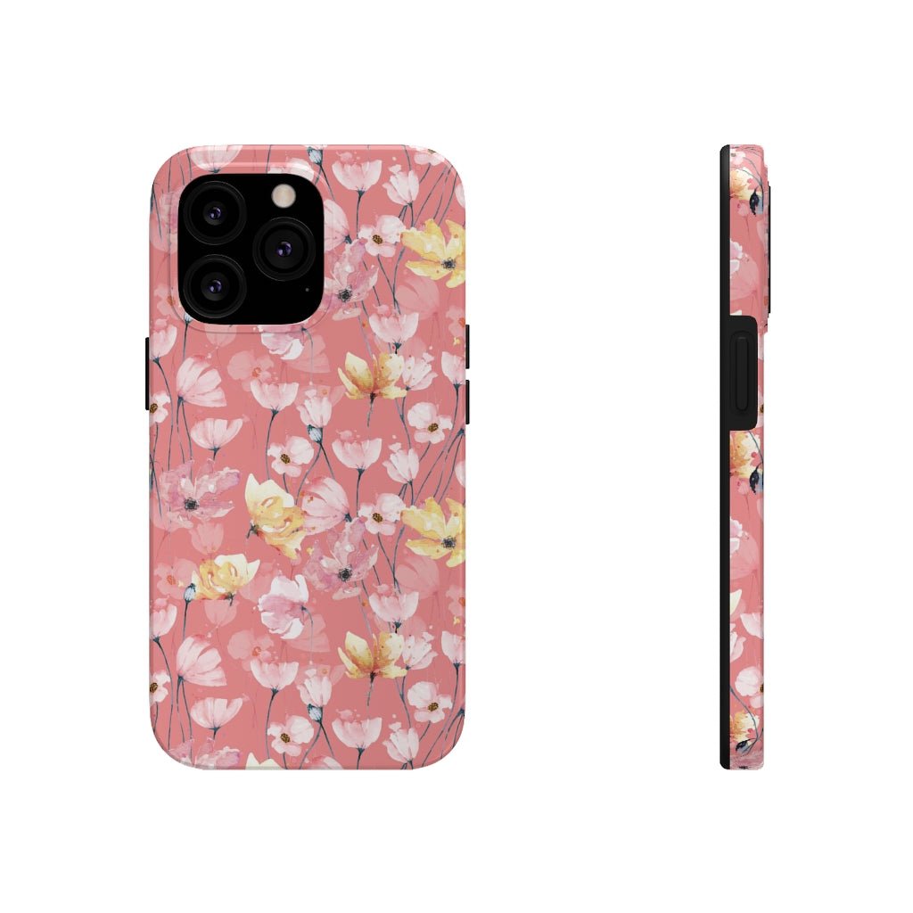 Pink Floral Tough Phone Case - Super-Cute & Impact Resistant for iPhones & Samsung - We Love Your Gift