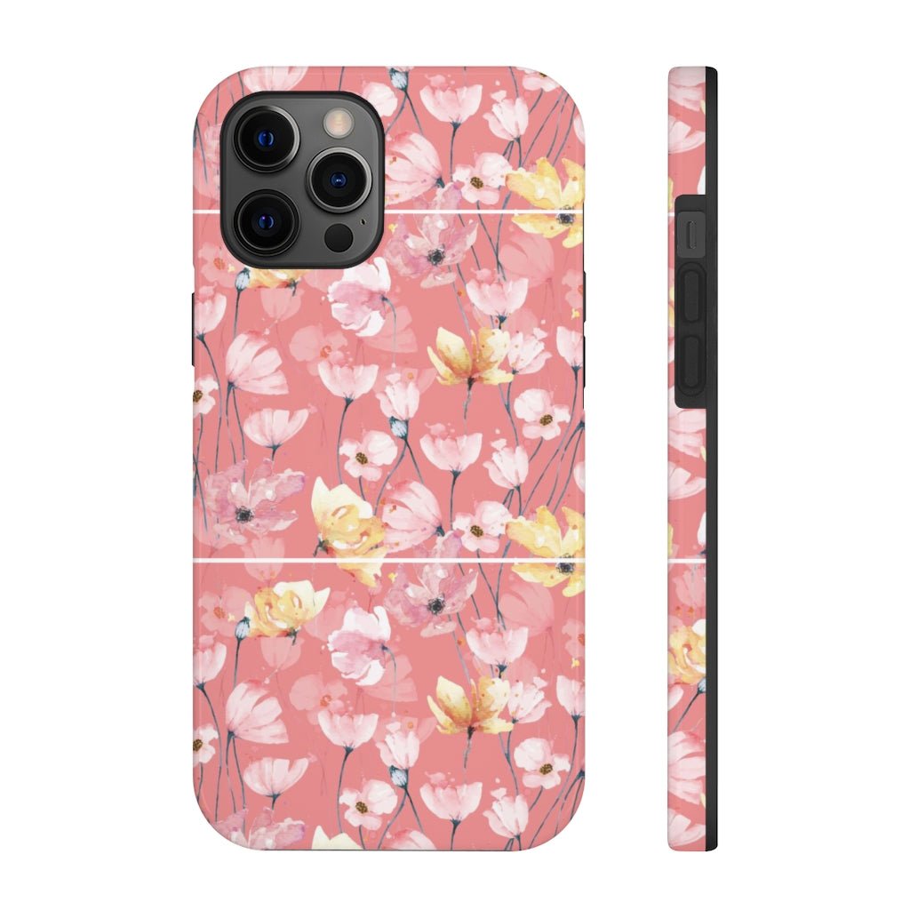 Pink Floral Tough Phone Case - Super-Cute & Impact Resistant for iPhones & Samsung - We Love Your Gift