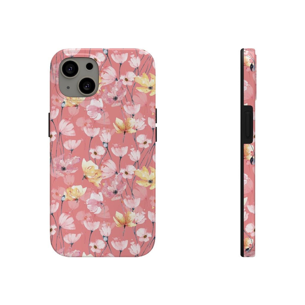 Pink Floral Tough Phone Case - Super-Cute & Impact Resistant for iPhones & Samsung - We Love Your Gift